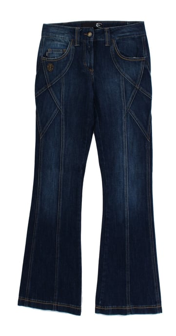Cavalli Blauw Katoen Stretch Lage Taille Jeans - Image 1