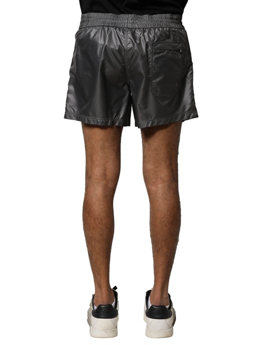 Dolce & Gabbana Grijze Polyester Midden Taille Casual Bermuda Shorts - Image 4