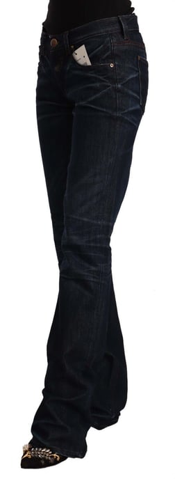Ermanno Scervino Donkerblauwe Middelhoog Taille Katoenen Denim Rechstreekse Jeans - Image 2