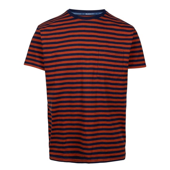 Trespass Heren Mahe Gestreept T-Shirt (Oranje) - Image 1