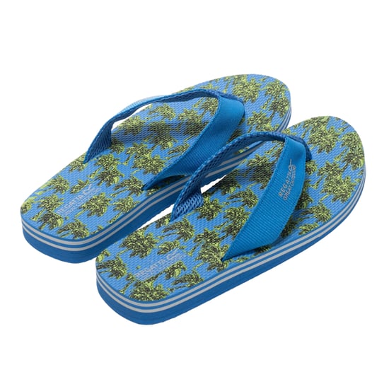 Regatta - Heren Rico Teenslippers (Scherp Groen/Sonisch Blauw) - Image 3