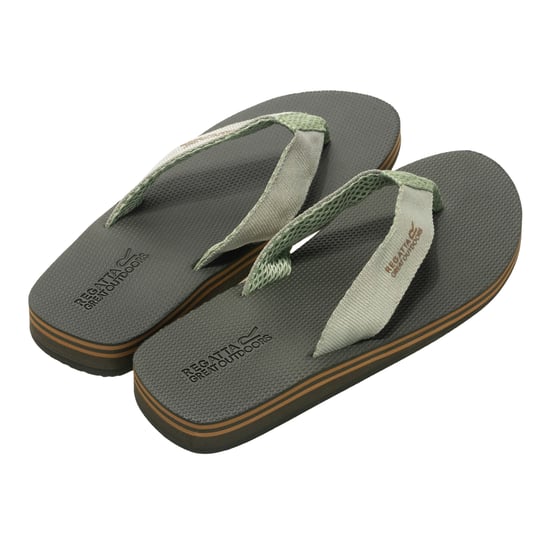 Regatta - Heren Rico Teenslippers (Donker Khaki/Teaal) - Image 4