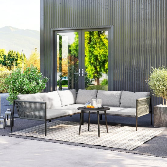 4goodz Tuinmeubelset voor 6 personen rattan loungeset met hoekbank met tafel en - Image 2