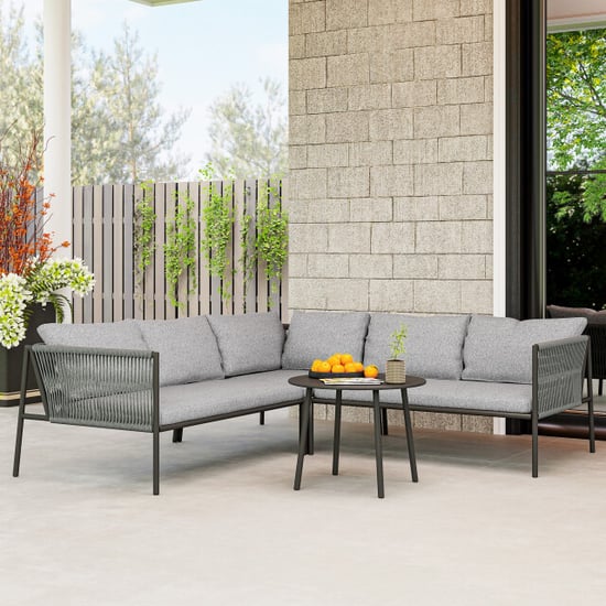 4goodz Tuinmeubelset voor 6 personen rattan loungeset met hoekbank met tafel en - Image 3