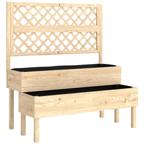 4goodz Plantenbak hout met klimrek 108x62x120 cm met worteldoek - Image 1