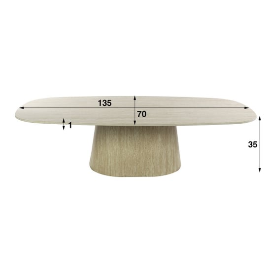 Hoyz salontafel centro 135cm keramiek travertin - Image 4
