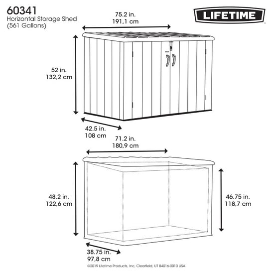 Lifetime Kunststof containerombouw greg afvalbak opslag kliko ombouw voor 3 - Image 4