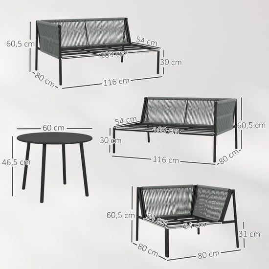 4goodz Tuinmeubelset voor 6 personen rattan loungeset met hoekbank met tafel en - Image 5