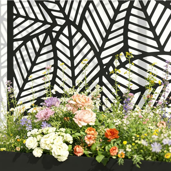 4goodz Plantenbak metaal met klimrek 30x60x113 cm zwart - Image 6