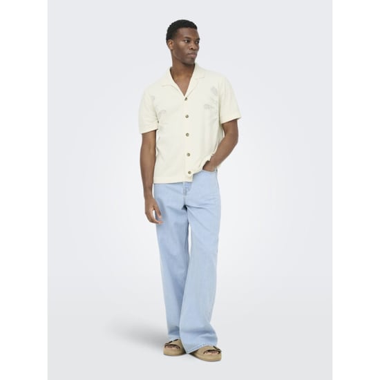 Only & Sons Onsjam life reg ss shirt knit off-white - Image 6