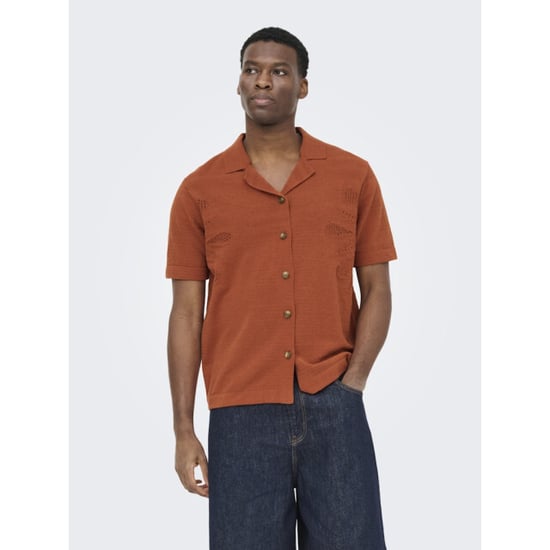 Only & Sons Onsjam life reg ss shirt knit brique - Image 2