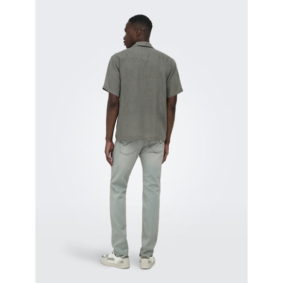 Only & Sons Onslaurence linen resort collar ss donker - Image 5