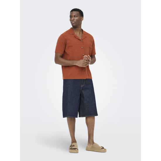 Only & Sons Onsjam life reg ss shirt knit brique - Image 4