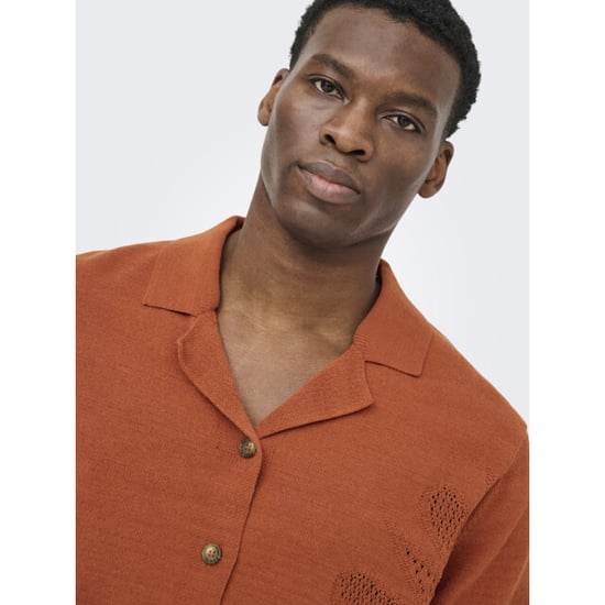 Only & Sons Onsjam life reg ss shirt knit brique - Image 5