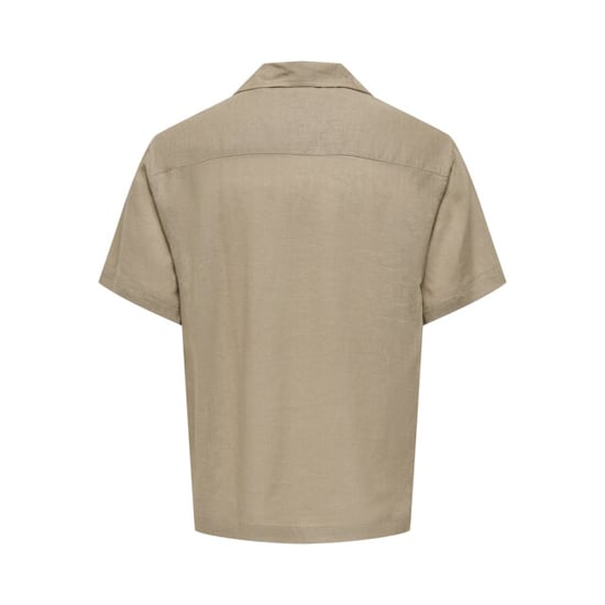 Only & Sons Onslaurence linen resort collar ss taupe - Image 3