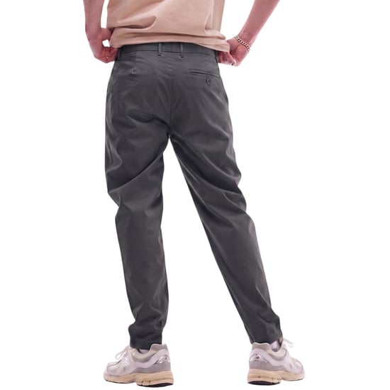 Topman Mens Chino Pant Tapered Fit Textured Chino Soft Cotton Twin Pleat Trouser - Image 2
