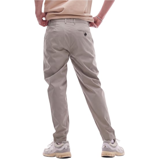 Topman Mens Chino Pant Tapered Fit Textured Chino Soft Cotton Twin Pleat Trouser - Image 2