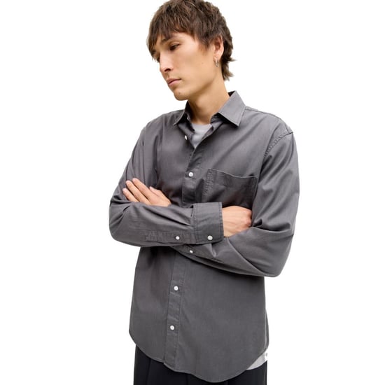Jack & Jones Mens Tencel Shirt Regular Fit Long Sleeve - Image 1