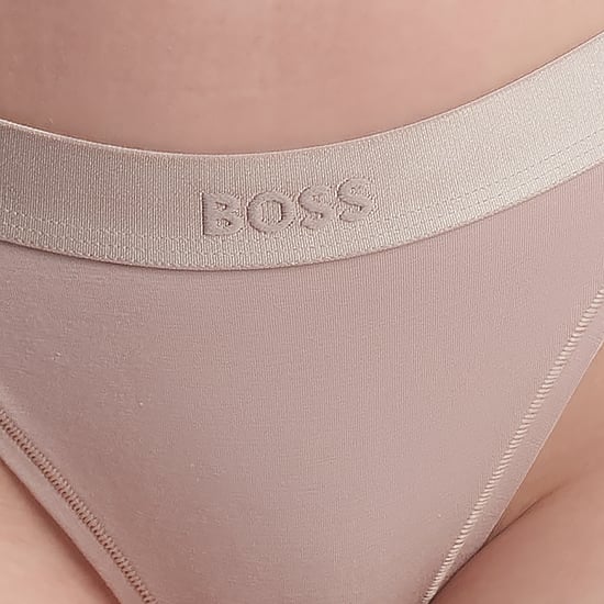 Vrouwen Elastische Katoenen Tanga met Logo 50520398 - Image 2