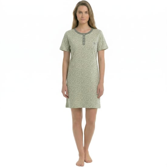 Women's Short-Sleeved Cotton Nightgown KL45000 - Image 1