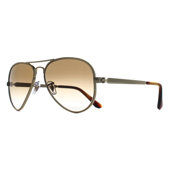 Ray-Ban Aviator Unisex Arista Gold Brown Gradient RB3925 Aviator Max - Image 2