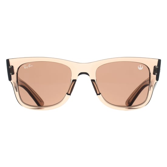 Ray-Ban Square Unisex Transparent Light Brown Dark Brown RB0840S Mega Wayfarer - Image 1