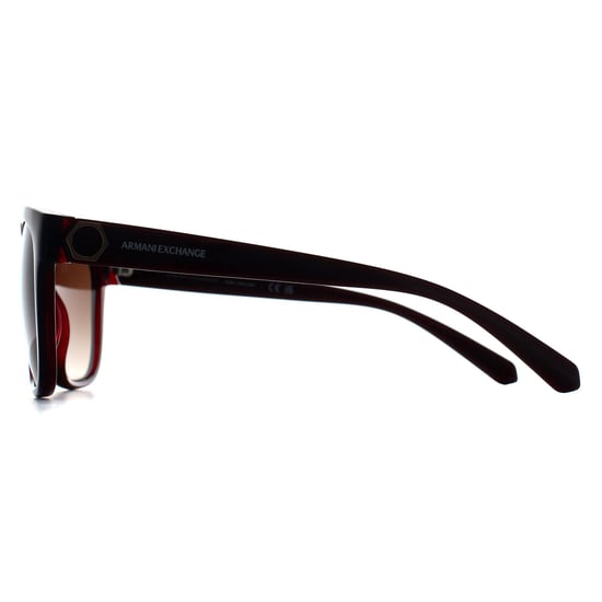 Armani Exchange AX4127S 824113 glanzend transparant rood bruin gradiënt zonnebril - Image 3