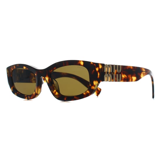 Miu Miu Oval Womens Havana Honey Dark Brown MUB04S - Image 2