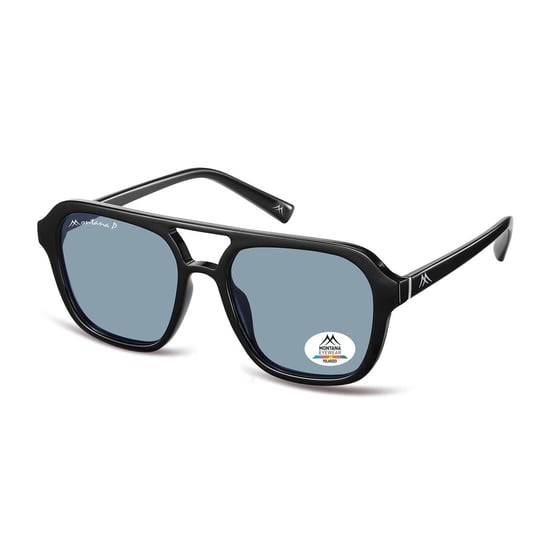 Montana Aviator Mens Black Blue Polarized MP174 - Image 2
