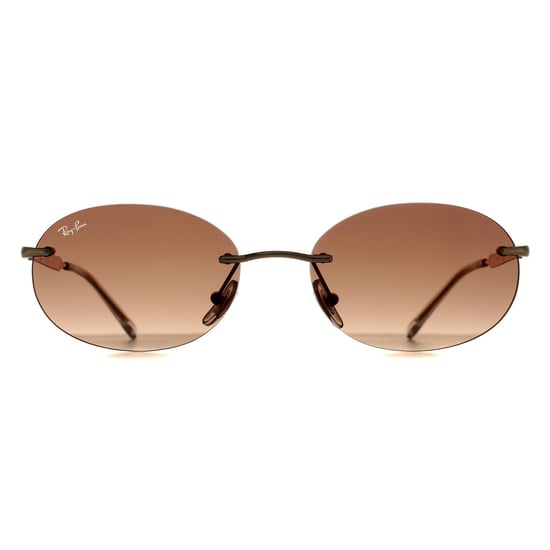 Ray-Ban Oval Womens Arista Gold Brown Gradient RB3767 - Image 1