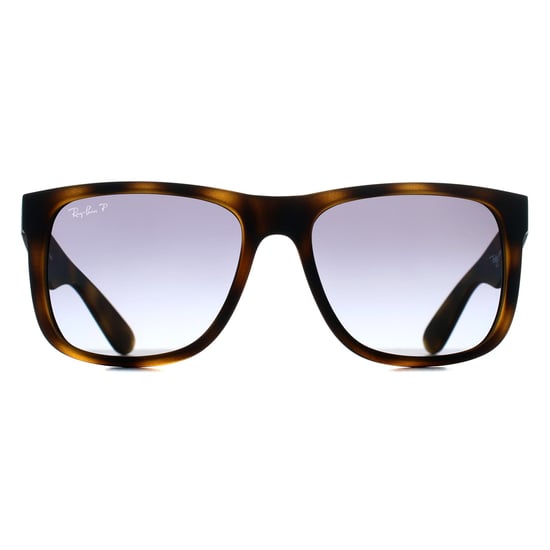 Ray-Ban Rectangle Unisex Matte Havana Blue Gradient Polarized RB4165 Justin - Image 1
