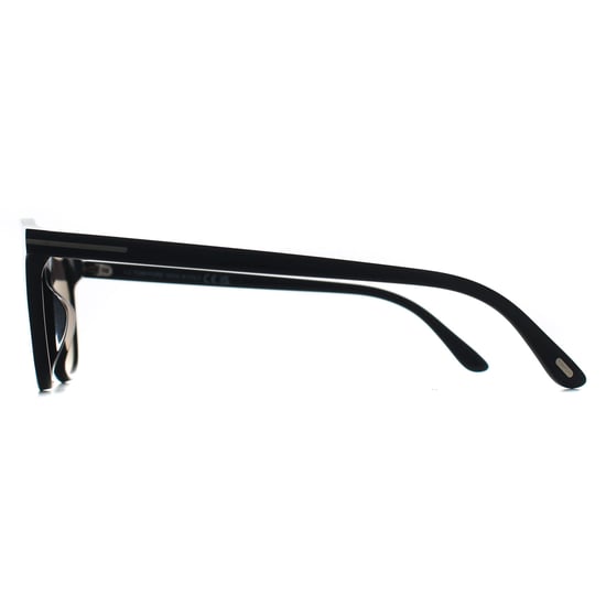 Tom Ford Round Mens Shiny Black Grey Gradient Light Mirror Holt-02 FT1302 - Image 3