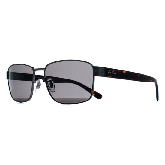 Ray-Ban Rectangle Unisex Gunmetal Havana Dark Grey RB3750 - Image 2