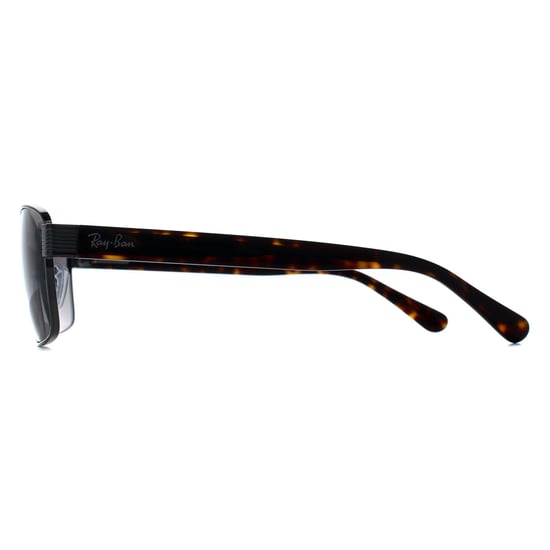 Ray-Ban Rectangle Unisex Gunmetal Havana Dark Grey RB3750 - Image 3