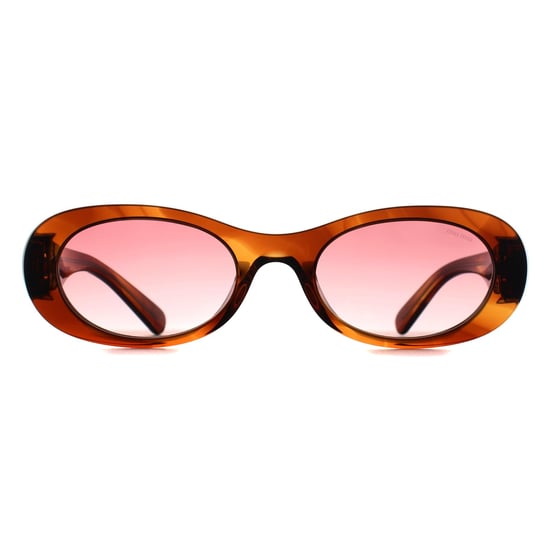 Miu Miu Oval Womens Striped Tobacco Etruscan Pink Gradient MU06ZS - Image 1