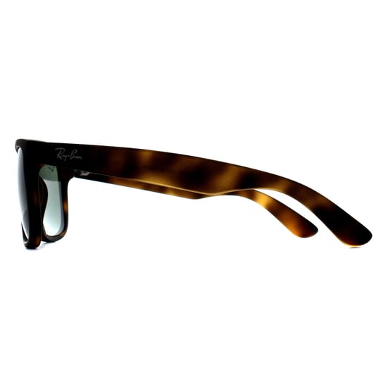 Ray-Ban Rectangle Unisex Matte Havana Dark Green Polarized RB4165 Justin - Image 3