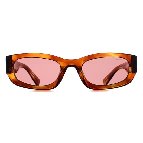 Miu Miu Oval Womens Striped Tobacco Dark Violet MUB04S - Image 1