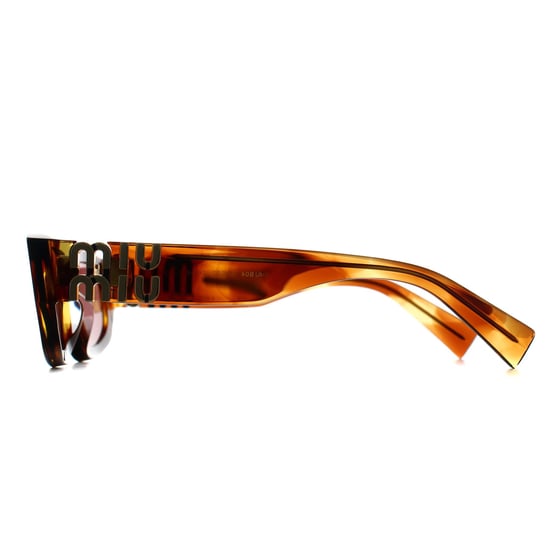 Miu Miu Oval Womens Striped Tobacco Dark Violet MUB04S - Image 3