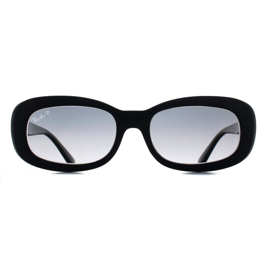Ray-Ban Oval Womens Black Grey Gradient Polarized RB2221 - Image 1