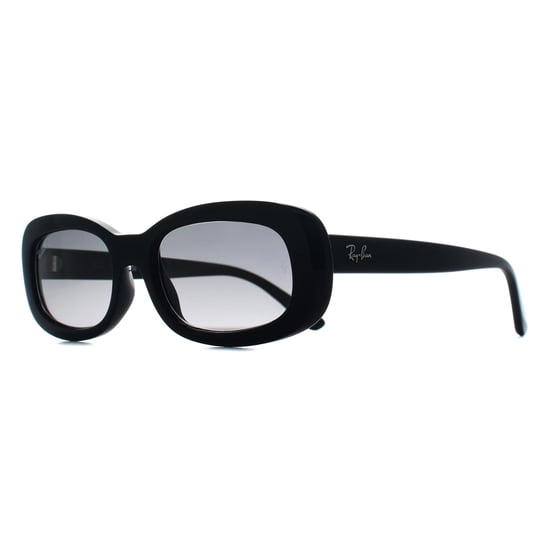 Ray-Ban Oval Womens Black Grey Gradient Polarized RB2221 - Image 2