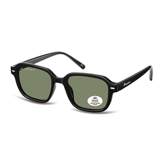 Montana Rectangle Unisex Black Green Polarized MP177 - Image 2