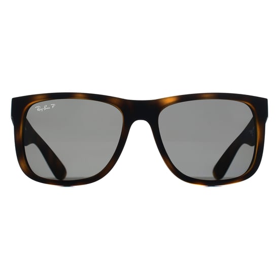Ray-Ban Rectangle Unisex Matte Havana Dark Grey Polarized RB4165 Justin - Image 1