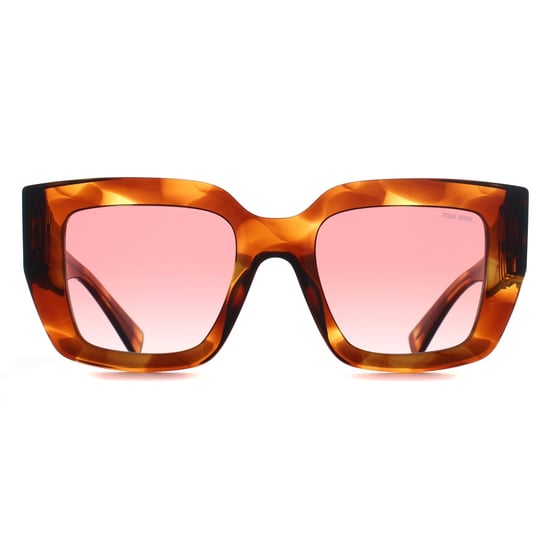Miu Miu Square Womens Striped Tobacco Pink Gradient Red MUB05S - Image 1