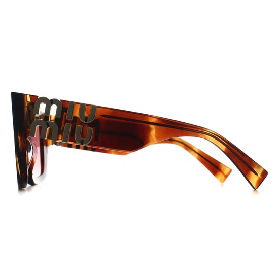 Miu Miu Square Womens Striped Tobacco Pink Gradient Red MUB05S - Image 3