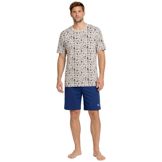 Heren Zomer Katoenen Korte Pyjama's KL30000 - Image 1