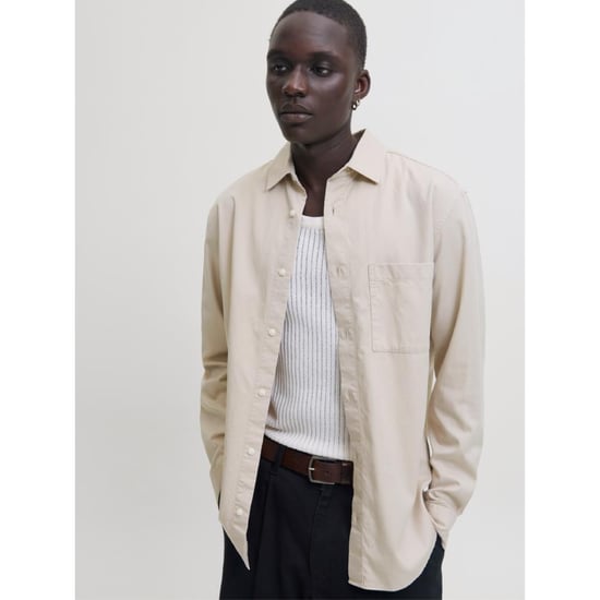 Jack & Jones Mens Tencel Shirt Regular Fit Long Sleeve - Image 1