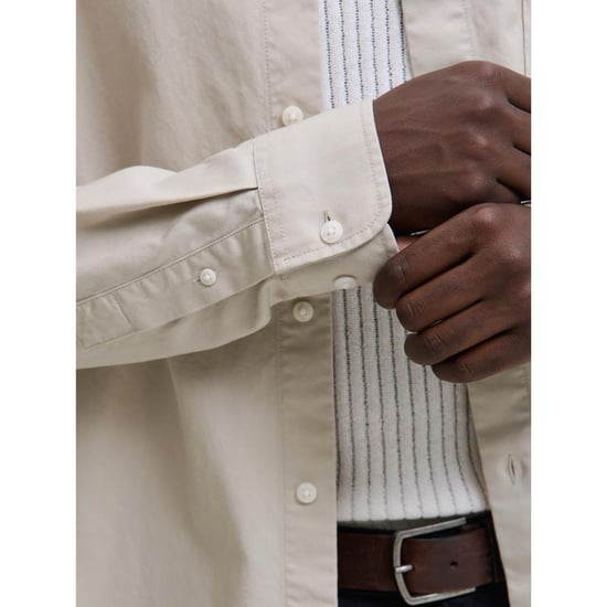 Jack & Jones Mens Tencel Shirt Regular Fit Long Sleeve - Image 4