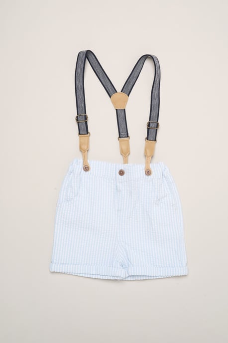 Mock Shirt Bodysuit, Shorts and Bowtie Outfit Set - Image 4
