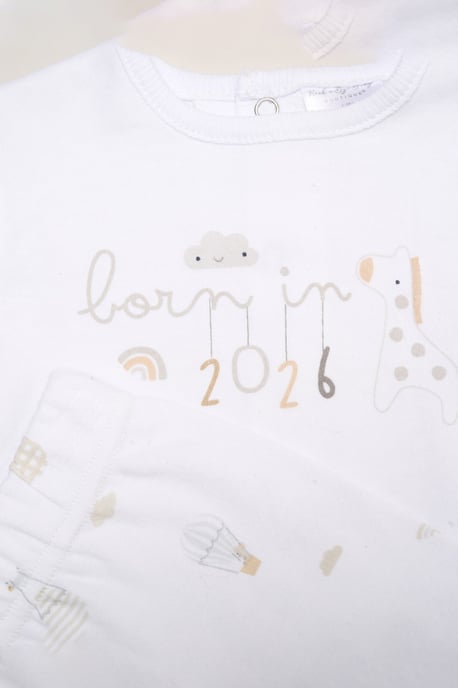 Born in 2026 Print T-Shirt, Shorts and Plush Toy - Image 5