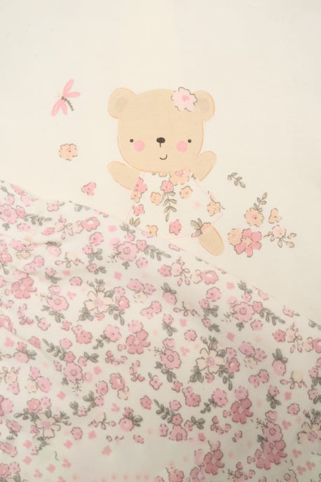 Bear Print T-Shirt, Shorts and Plush Toy - Image 6